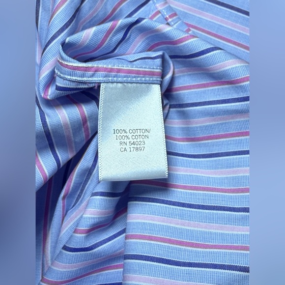 Banana Republic Striped Long Sleeve Slim Fit Button Up,Collared,Size M,Men's - Picture 9 of 10